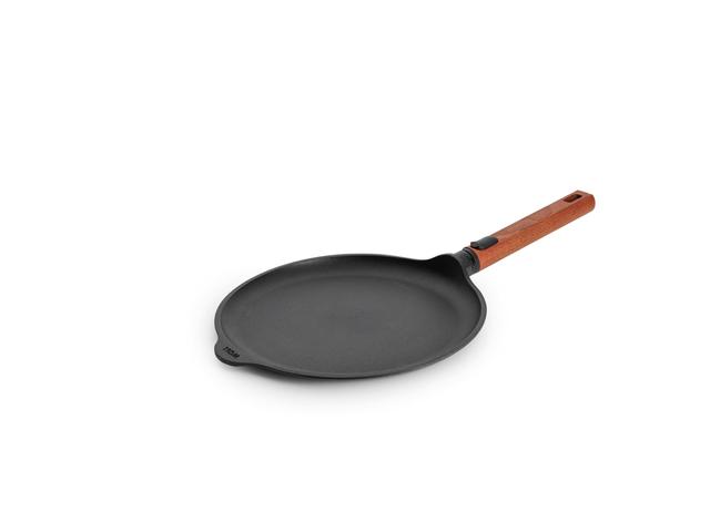 WOLL EcoLogic QXR Crêpe pan inductie met houten afneembare greep - Ø260mm - Zwart