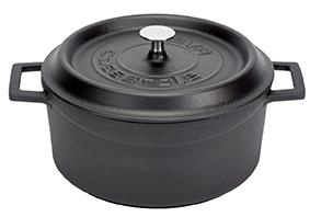 LAVA Trendy Casserole rond - Ø240mm - 4.49Ltr - Matt Black/Black