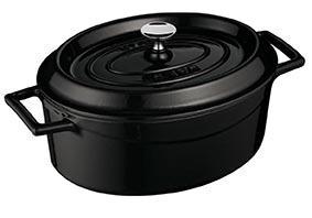 LAVA Trendy Casserole ovaal - 4.67Ltr - Black/Black