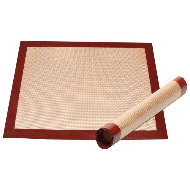 Bakeflon Patisseriemat silicone - 310x520mm - Rood/bruin