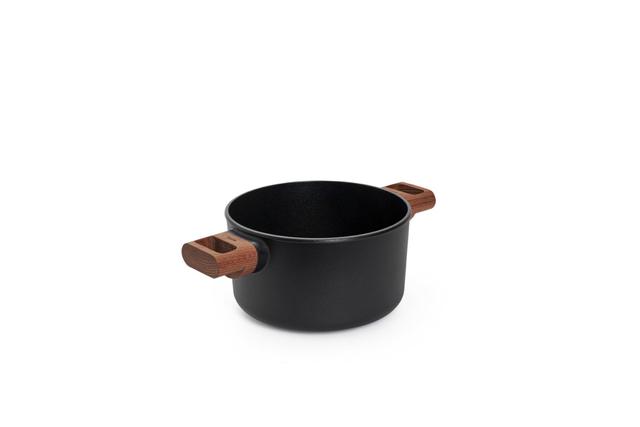 WOLL EcoLogic QXR Kookpot inductie met houten greep - Ø200mm - H 120mm - Zwart