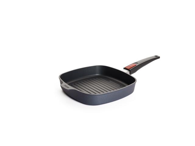 WOLL Diamond Lite Grillpan vierkant inductie met afneembare greep - 240x240x40mm - Zwart