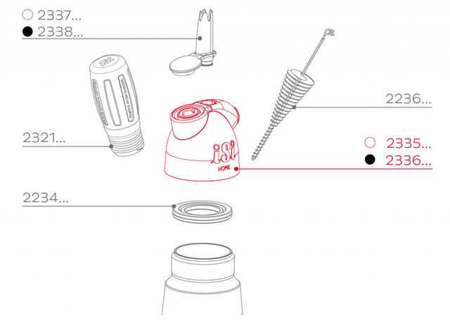 iSi Kopstuk compleet Easy Whip - zwart