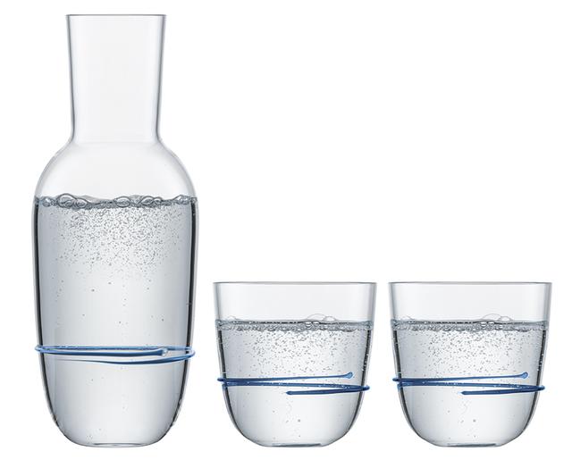 Zwiesel Glas Aura Set karaf + 2 tumblers blauw